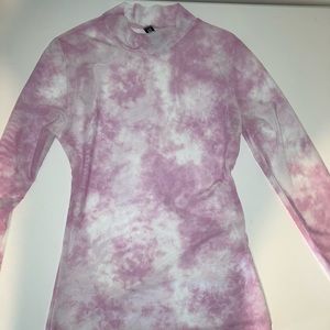 H&M mesh tie dye long sleeve